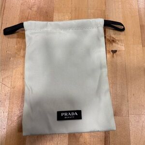 Prada Beauty Ivory Drawstring Bag